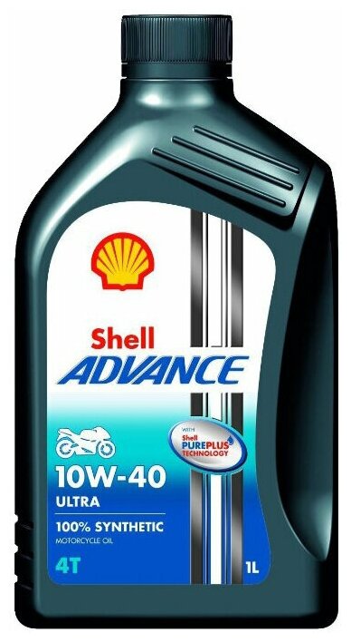 SHELL 550053785 Масло для 4-х тактных двигателей SHELL Advance 4T Ultra 10W-40 1L