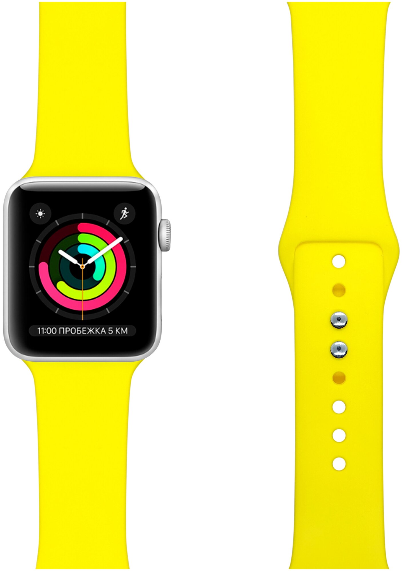 Ремешок Lyambda Altair для Apple Watch Series 3/4/5 оливковый (DS-APS08-40-OL) Noname - фото №2