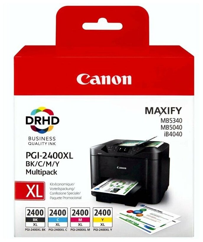 Картридж струйный Canon PGI-2400XL 9257B004 черный/голубой/пурпурный/желтый набор для Canon iB4040/МВ5040/5340