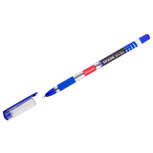 Ручка шариковая Luxor 1597 Spark, узел 0.7 мм, грип, синяя
