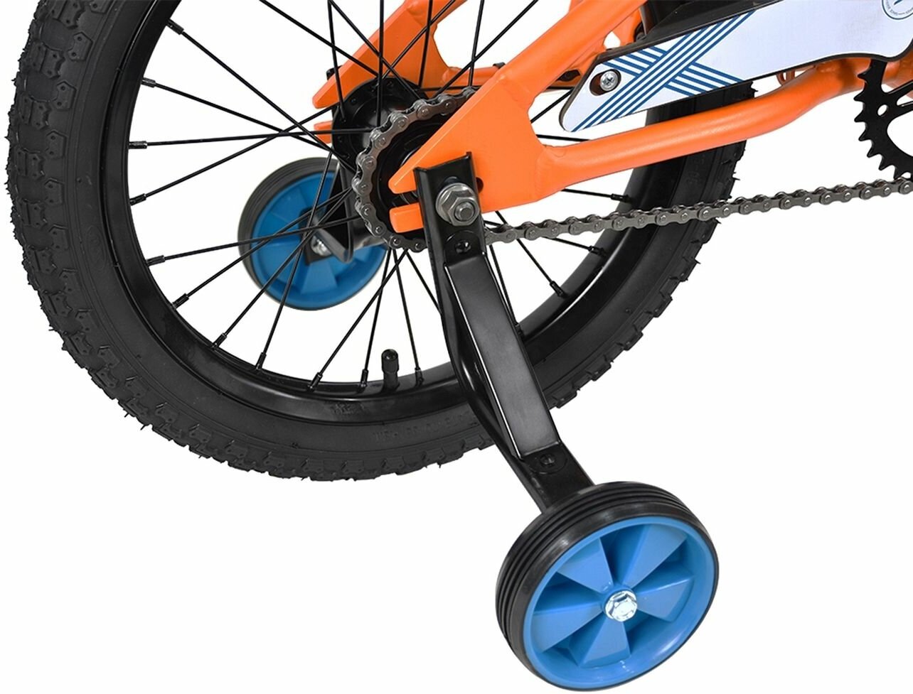 Велосипед Stark Tanuki 16 Boy (2023) (Велосипед Stark'23 Tanuki 16 Boy оранжевый/синий/белый, алюминий, HQ-0010153)