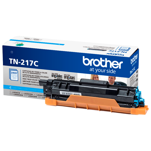 Картридж Brother TN-217C, 2300 стр, голубой картридж brother tn213bk hl3230 dcp3550 mfc3770 для brother 1400 стр чёрный