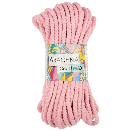 фото Пряжа arachna 'craft maxi' 75% хлопок, 25% фибра 268 г 15.24 м цвет №04 розовый