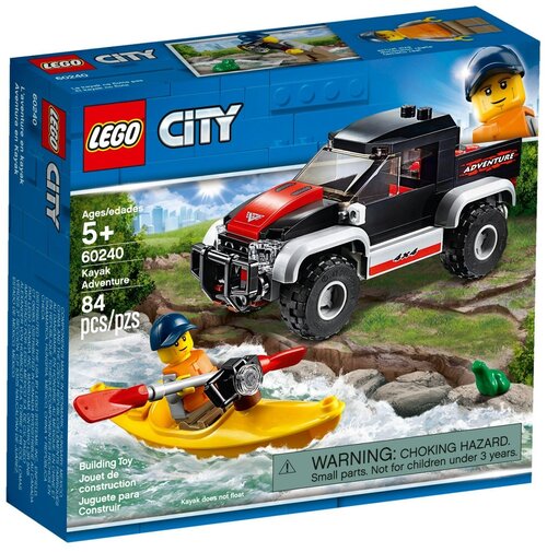 Конструктор LEGO City 60240 Сплав на байдарке, 84 дет.