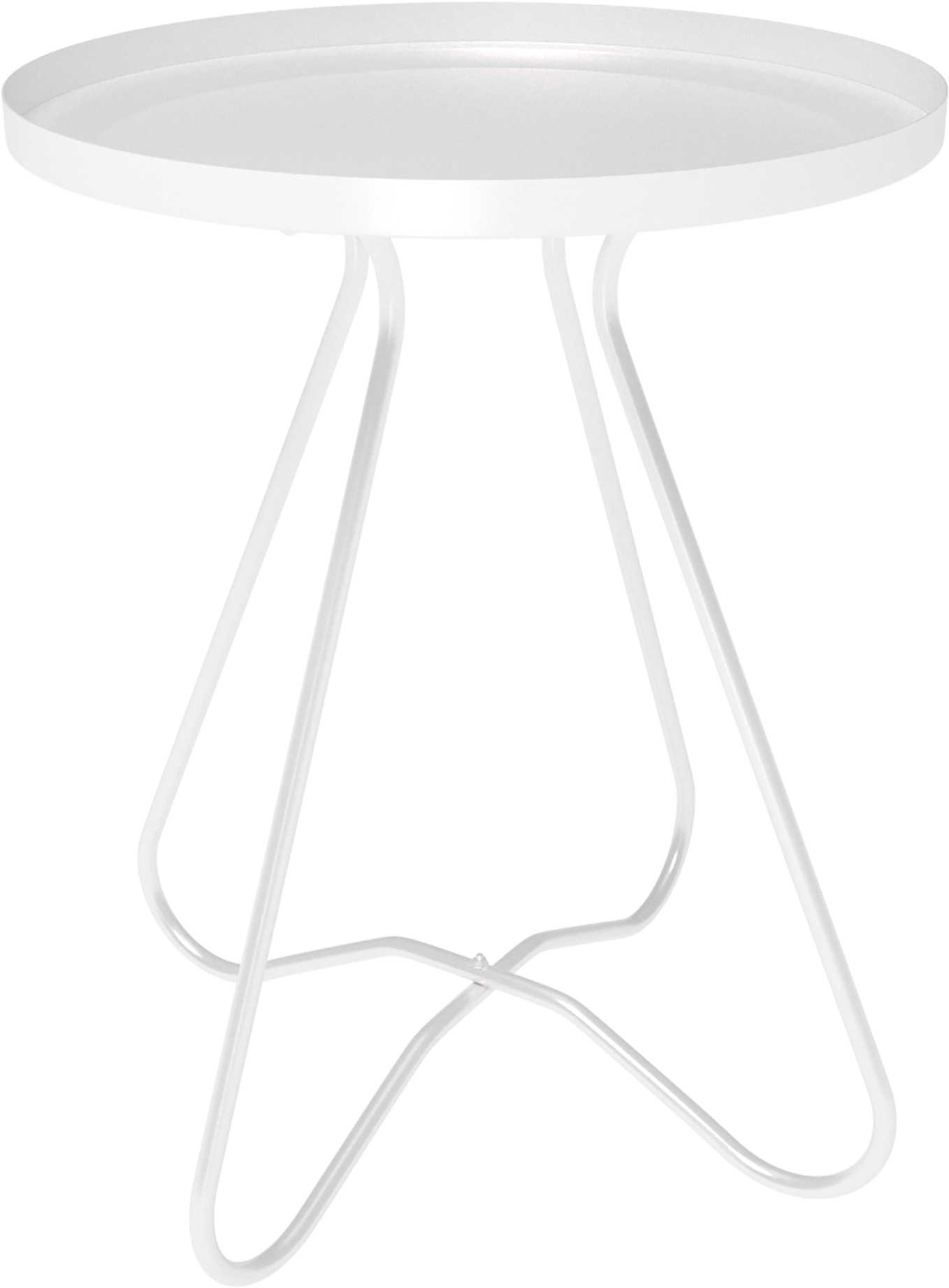 Столик кофейный Sheffilton круг 45x40 см цвет белый