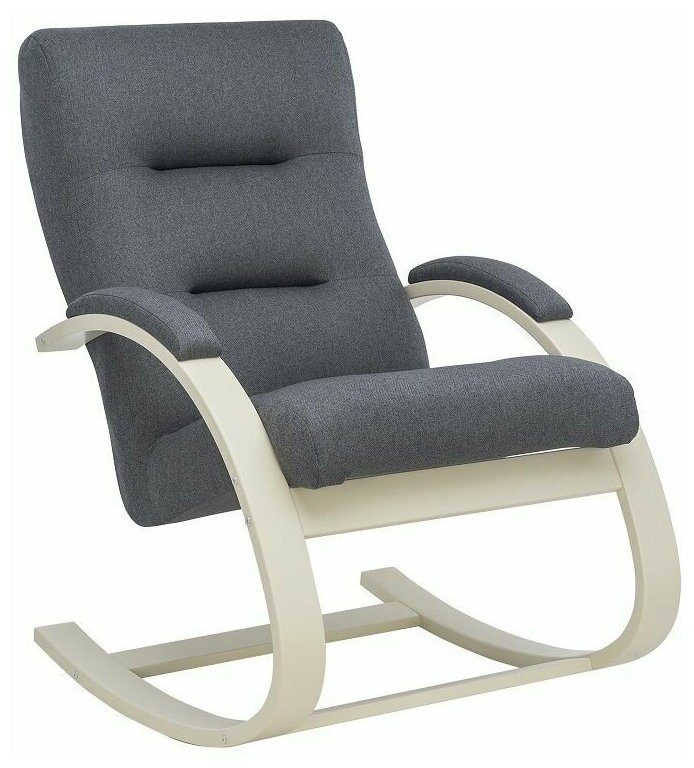 Кресло качалка, кресло для отдыха Милано, Слоновая кость, рогожка Malmo 95