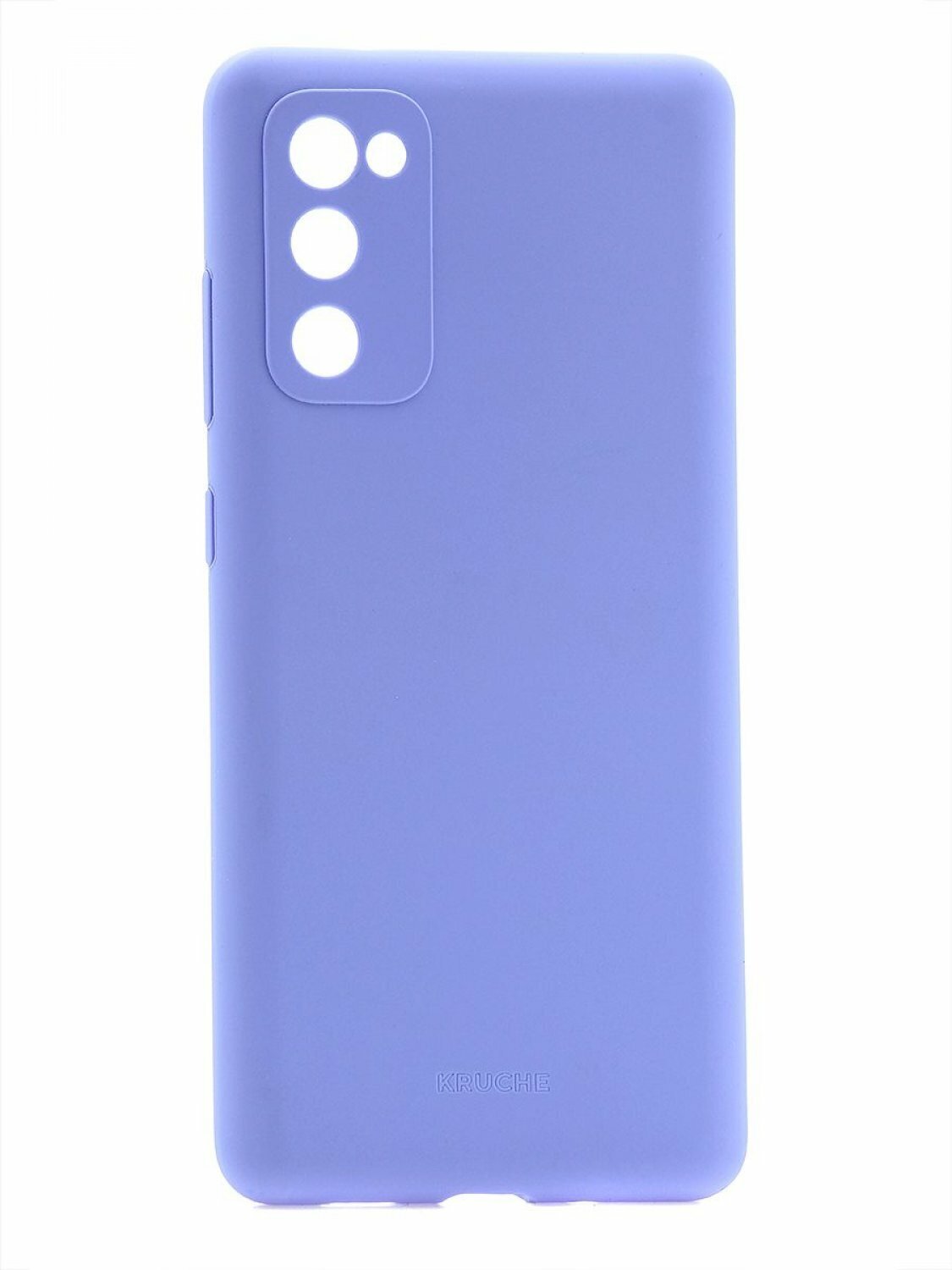 Чехол на Samsung Galaxy S20 FE Kruche Silicone Plain фиолетовый,противоударный кейс, защитный силиконовый бампер, софт тач накладка с защитой камеры