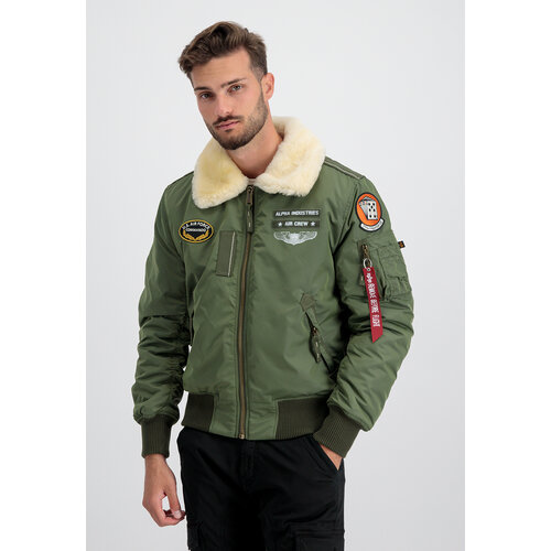 фото  бомбер alpha industries injector iii air force, демисезон/зима, без капюшона, карманы, внутренний карман, манжеты, размер s, зеленый