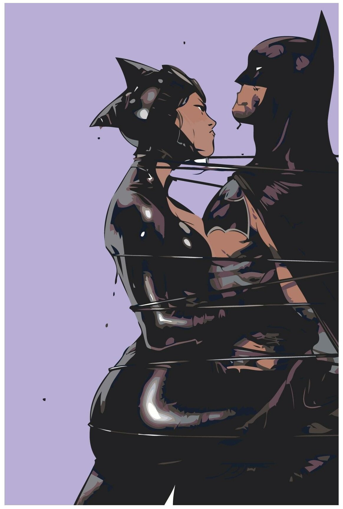 Картина бэтмен и женщина кошка