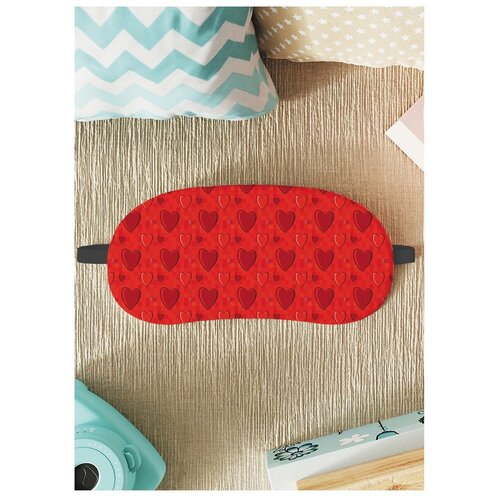 фото Маска для сна joyarty "серца в квадратах"