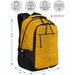 Школьный рюкзак с ортопедической спинкой GRIZZLY RU-332-3 желтый, грудная стяжка, 3 отделения, 989 гр. 42x31x22см, 20л.