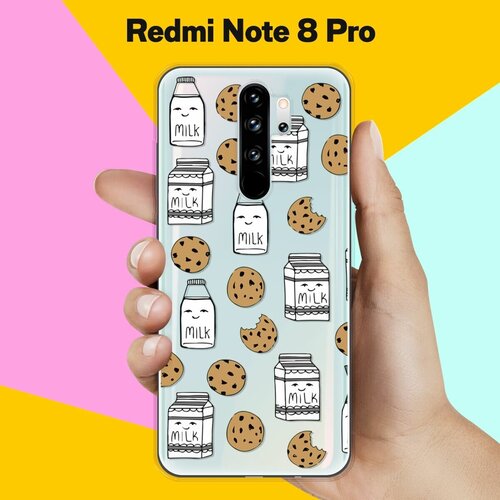 Силиконовый чехол на Xiaomi Redmi Note 8 Pro Печеньки и молоко / для Сяоми Редми Ноут 8 Про силиконовый чехол молоко и печеньки на xiaomi redmi note 8 pro