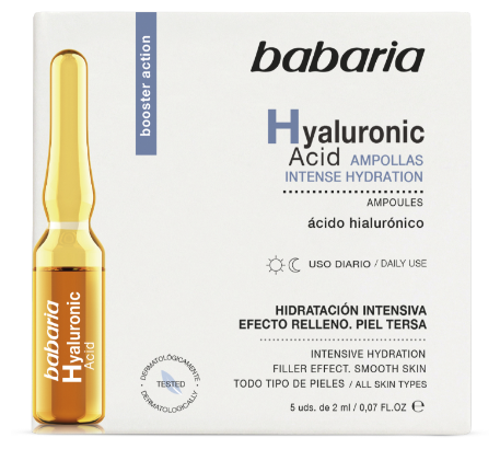 BABARIA Hyaluronic Acid Ampoules Intensive Hydration Сыворотка для лица с гиалуроновой кислотой в ампулах, 2 мл, 5 шт.