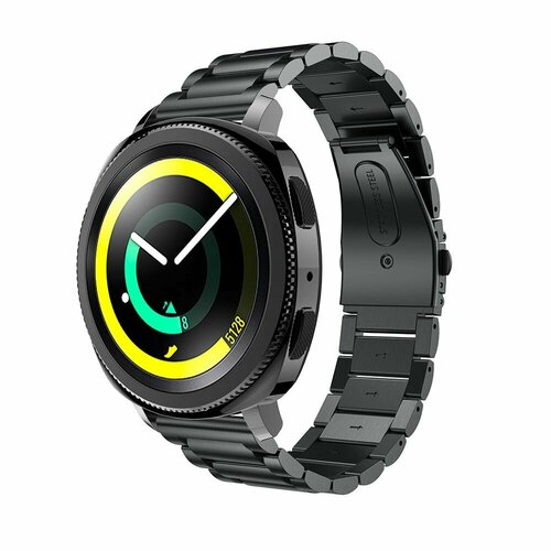 Ремешок из нержавеющей стали 20 мм для Samsung Gear Sport - черный