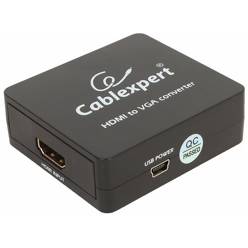 Переходник/адаптер Cablexpert HDMI - VGA (DSC-HDMI-VGA-001), 0.09 м, черный переходник hdmi vga 0 15 м черный