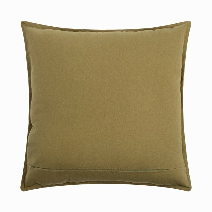 Подушка Этель, 45х45+1 см, зеленый, 100% хлопок