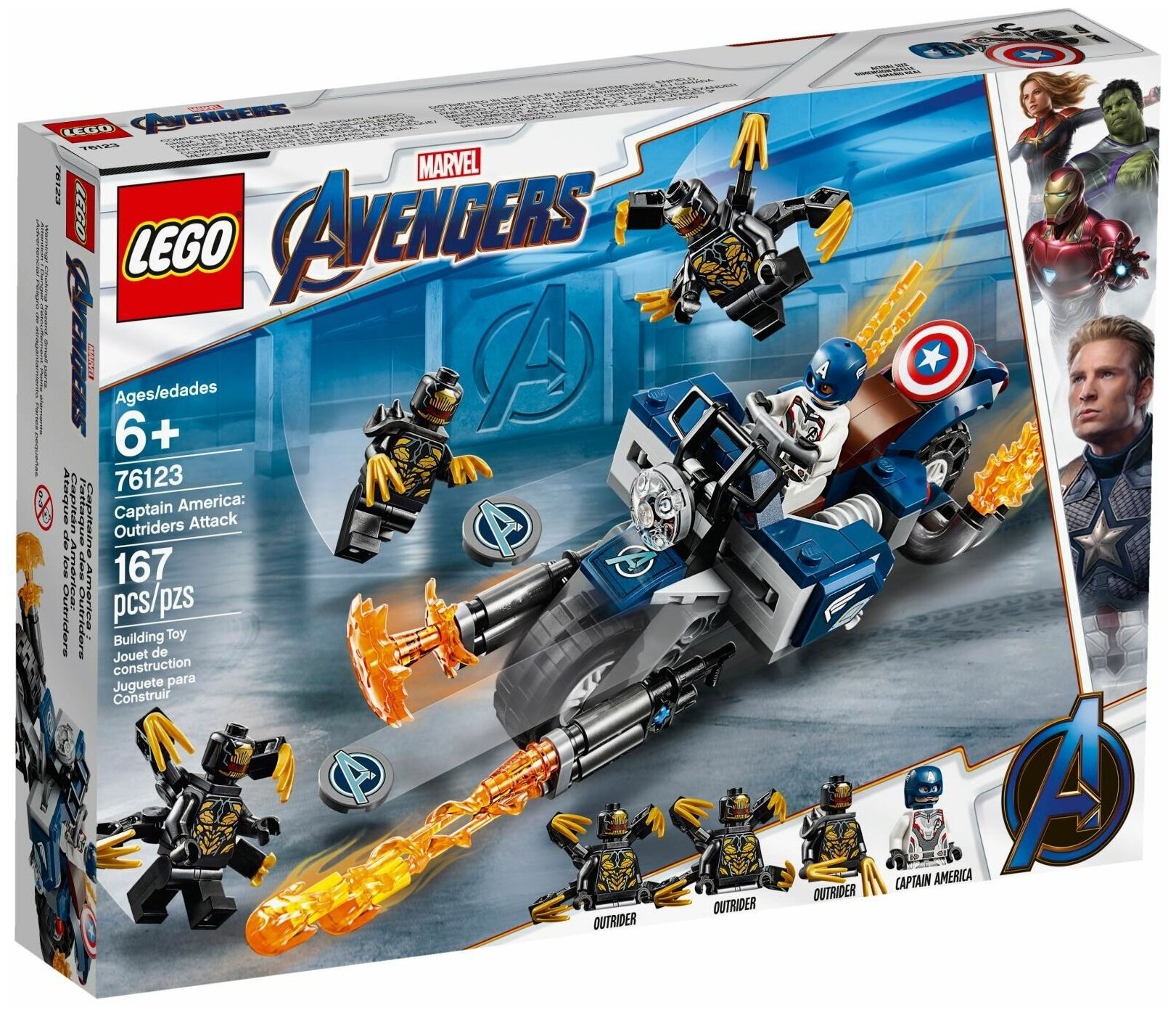 LEGO 76123 Avengers Капитан Америка: Атака Аутрайдеров