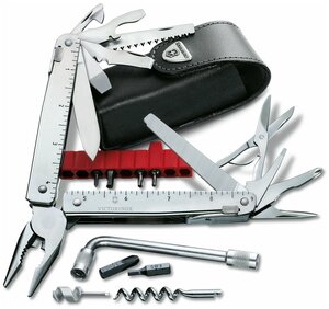 Набор с мультитулом VICTORINOX SwissTool X Plus 3.0338. L серебристый/красный/черный