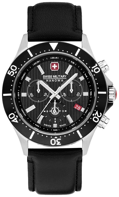 Наручные часы Swiss Military Hanowa Land SMWGC2100705, черный, серебряный