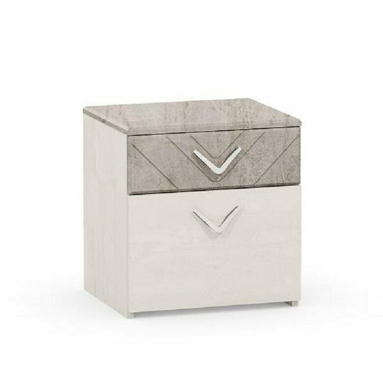 фото Амели Тумба прикроватная 13.78 (Шелковый камень К349 RT, Бетон Чикаго беж LS 00 953 )