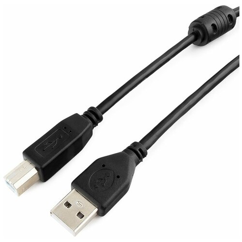 Кабель Cablexpert USB-A - USB-B (CCF-USB2-AMBM-10), 3 м, черный кабель удлинительный defender usb02 06 usb2 0 a usb2 0 a 1 8м белый