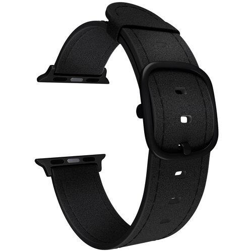 Lyambda Кожаный ремешок Minkar для Apple Watch 38/40/41 mm (DSP-03), black кожаный ремешок для apple watch 38 40 mm lyambda minkar dsp 10 40 black