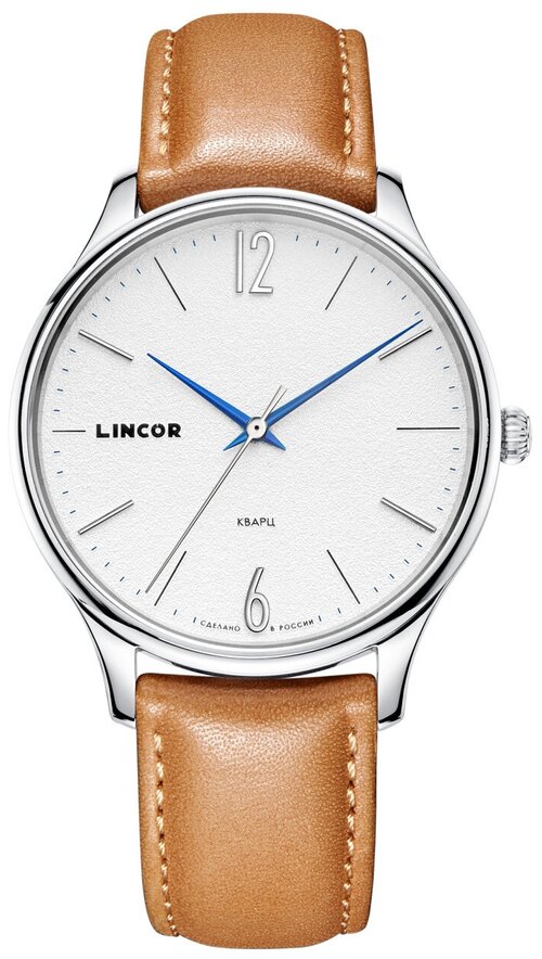Наручные часы LINCOR 1274S0L1-15, бежевый, серебряный
