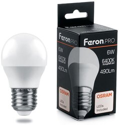 Лампа светодиодная Feron LB-1406 E27 230В 6Вт 6400K 38070