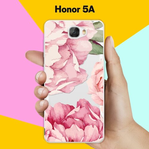 Силиконовый чехол на Honor 5A Пионы / для Хонор 5А силиконовый чехол на honor 5a хонор 5а пионы сиреневые