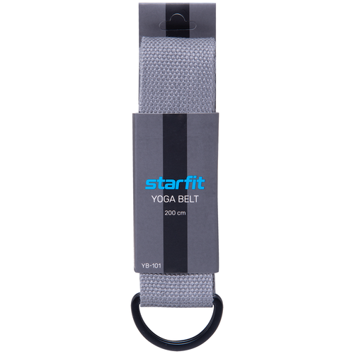 Ремень для йоги STARFIT YB-101, 200 см, серый 