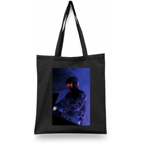 фото Сумка-шоппер унисекс каждому своё "kavinsky/кавински/night call" черная