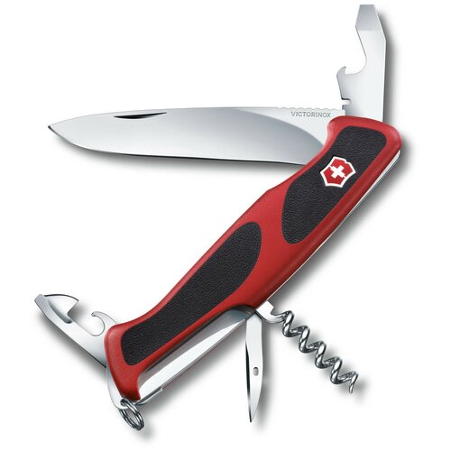 Нож Victorinox RangerGrip 68, 130 мм, 11 функций, красный с черным (0.9553.C)