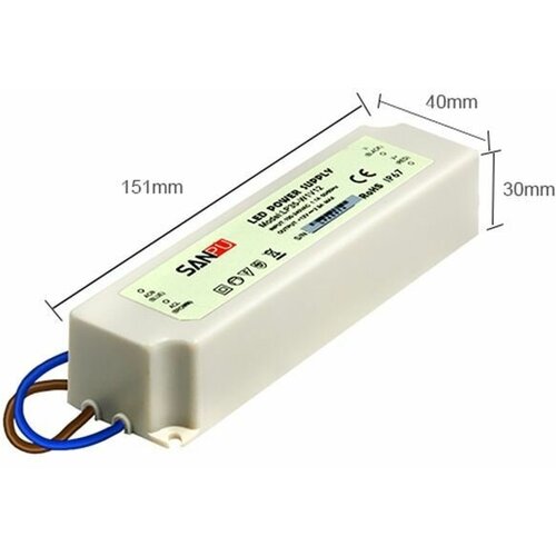 Блок питания IP67 SANPU LP35-W1V12 12V 2.9A 35Вт