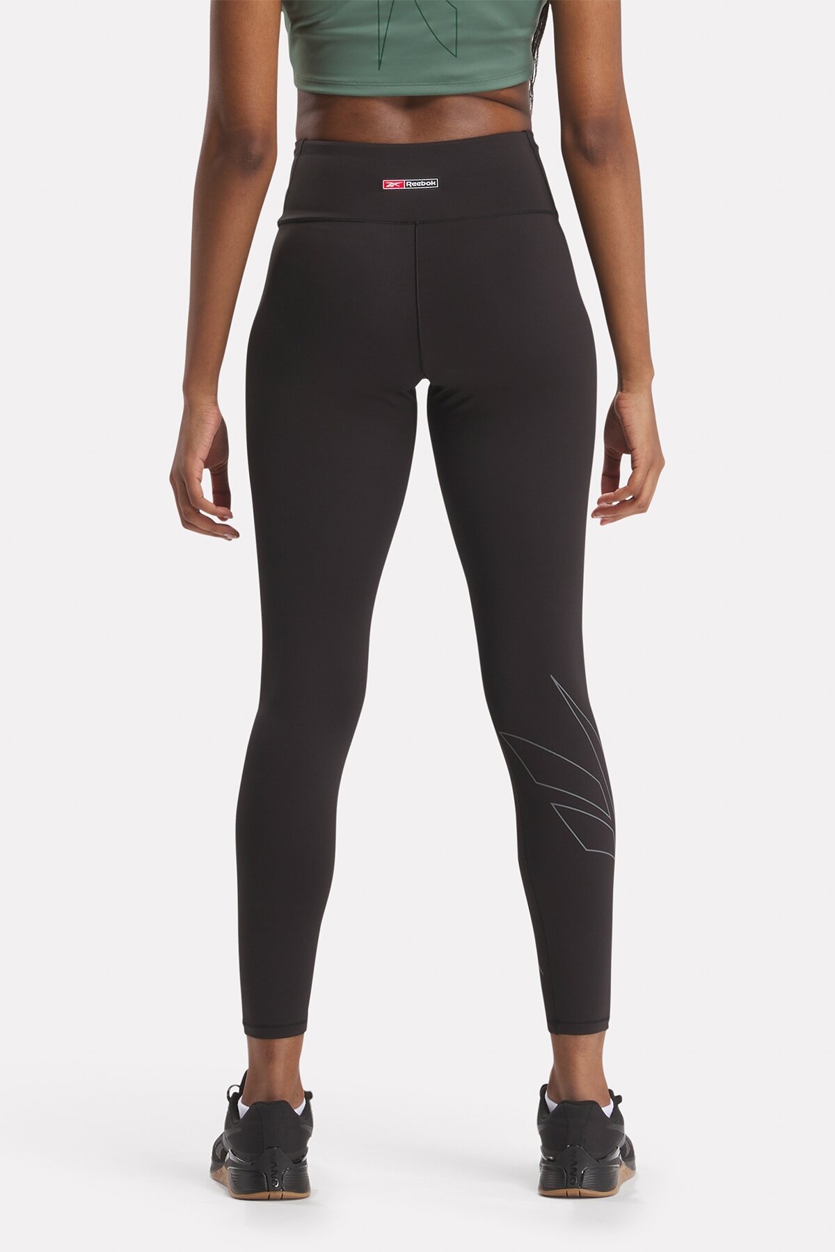 Легинсы спортивные Reebok Lux Bold Graphic Tight, размер M, черный — фото 1