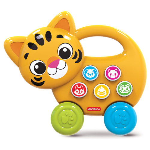 Интерактивная развивающая игрушка Азбукварик Зверята-каталочки Тигренок музыкальная игрушка азбукварик зверята каталочки котенок