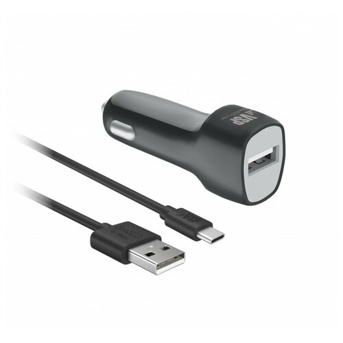 АЗУ BoraSCO USB 1A + кабель Type-C 1м Black азу tfn 1a black б кабеля