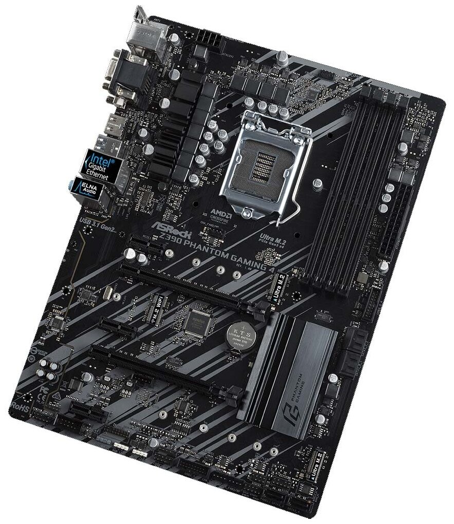 Материнская плата AsRock Z390 Phantom Gaming 4 DDR4 LGA1151v2 M.2 Wi-Fi ATX