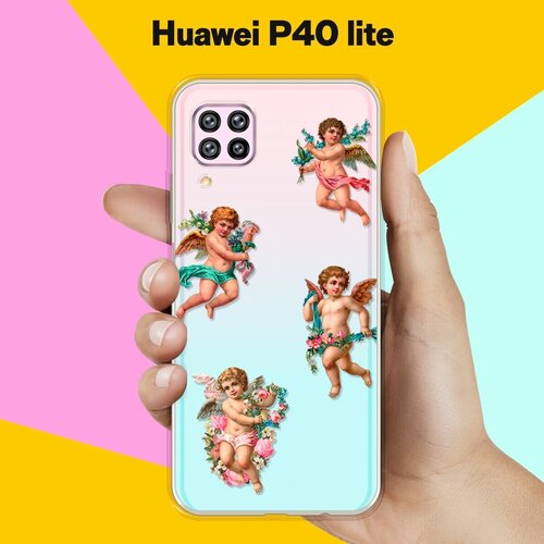 Силиконовый чехол Ангелочки на Huawei P40 Lite