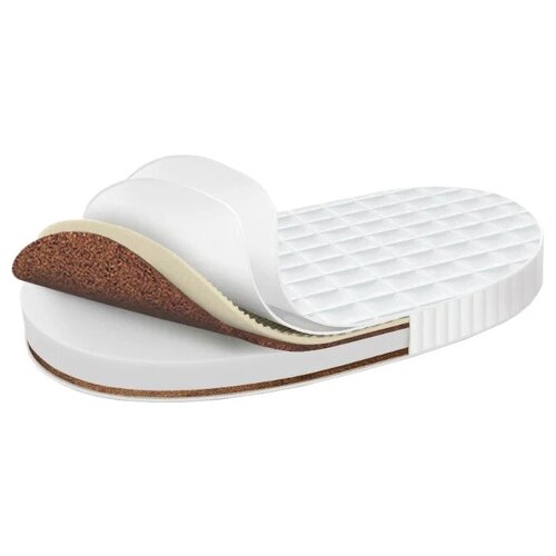 фото Матрас детский amarobaby ortho massage ellipse, 75x125 см, белый