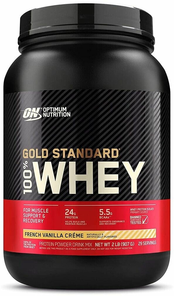 Сывороточный протеин OPTIMUM NUTRITION 100% Whey Gold Standard 912 г, Французская ваниль крем