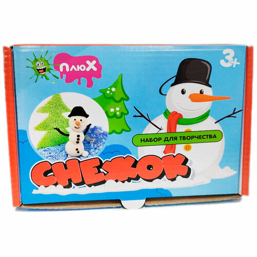 Набор для творчества Type 1 Снежок Воздушный пластилин, шариковый пластилин Смайл