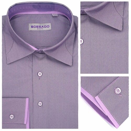 Рубашка , размер L, фиолетовый
