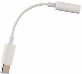 Переходник с Type-C на наушники / адаптер USB-C - 3.5 mm jack / белый в коробке