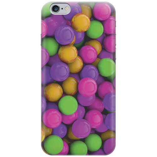 фото Cиликоновый чехол на apple iphone 6s plus / 6 plus / эпл айфон 6 плюс / 6 эс плюс с принтом "разноцветные драже" gosso