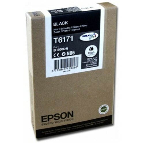 Картридж Epson C13T617100, 4000 стр, черный картридж t6171 c13t617100 epson