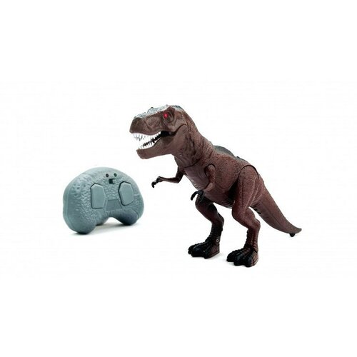 динозавр t rex на ру свет звук в коробке светятся глаза подвижные конечности рычит 9989 Динозавр на радиоуправлении Leyu 9989