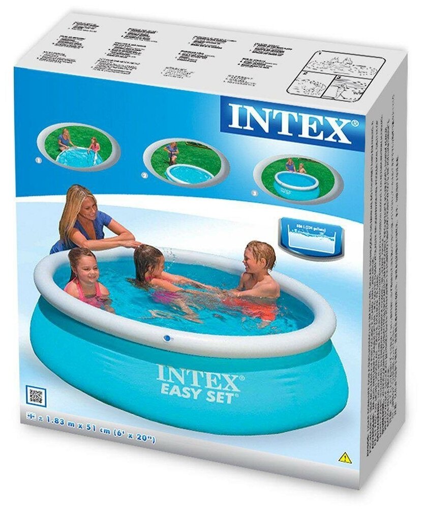 Бассейн надувной Easy Set 183*51 см Intex (28101NP) - фотография № 2