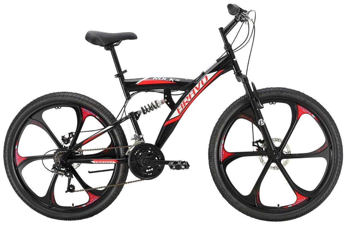 Велосипед Bravo Rock 26 D FW черный/красный/белый 2020-2021, 18' (HD00000830)