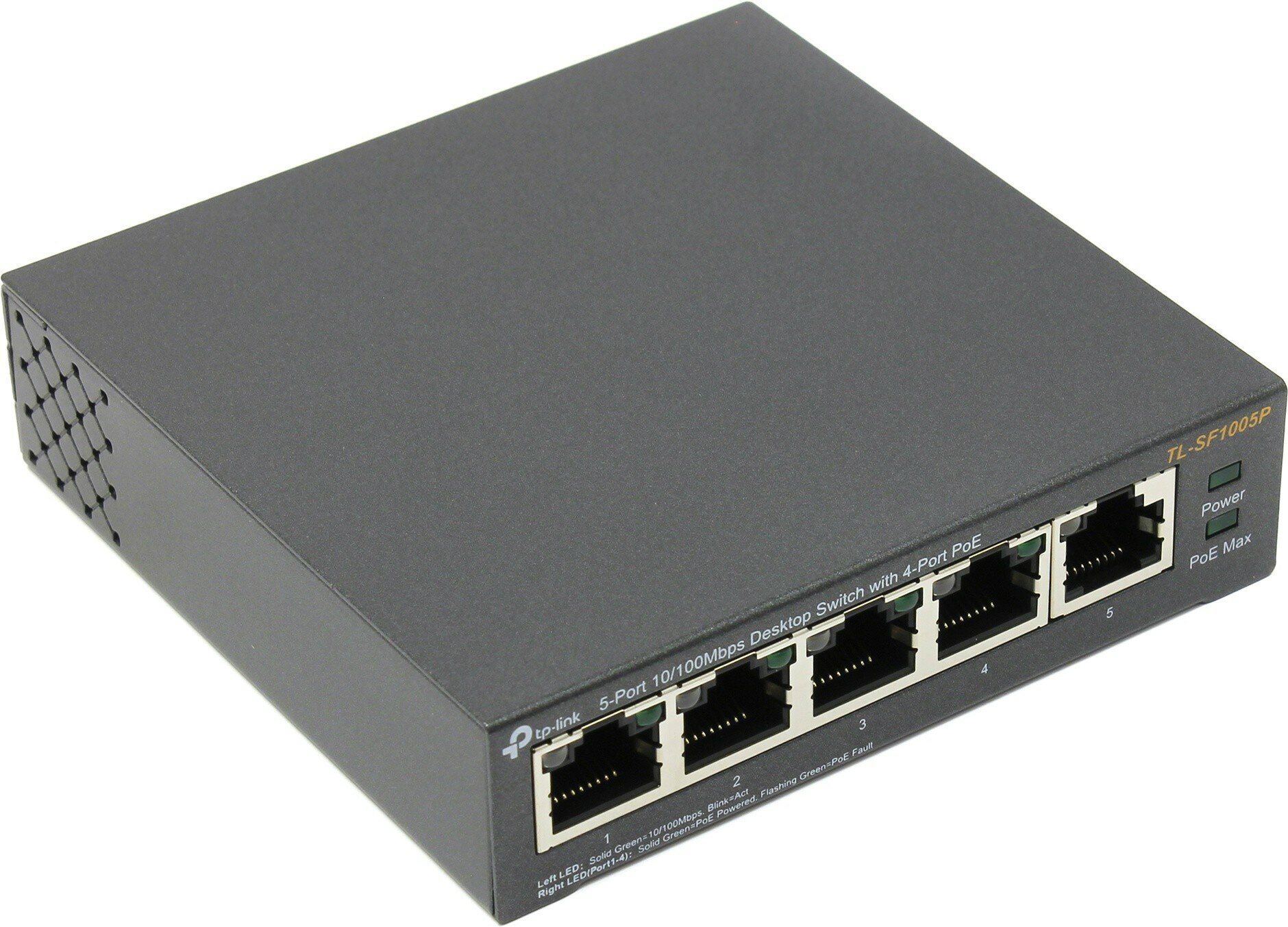 Коммутатор TP-Link TL-SF1005P, количество портов: 5x100 Мбит/с (TL-SF1005P)