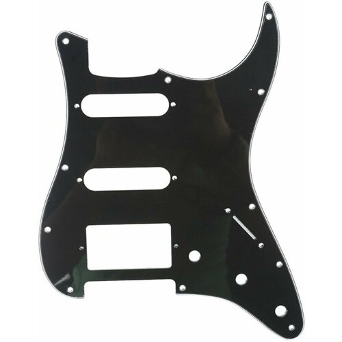Защитная накладка электрогитары Fender Stratocaster, 3 слоя, черная, Musiclily MX0311